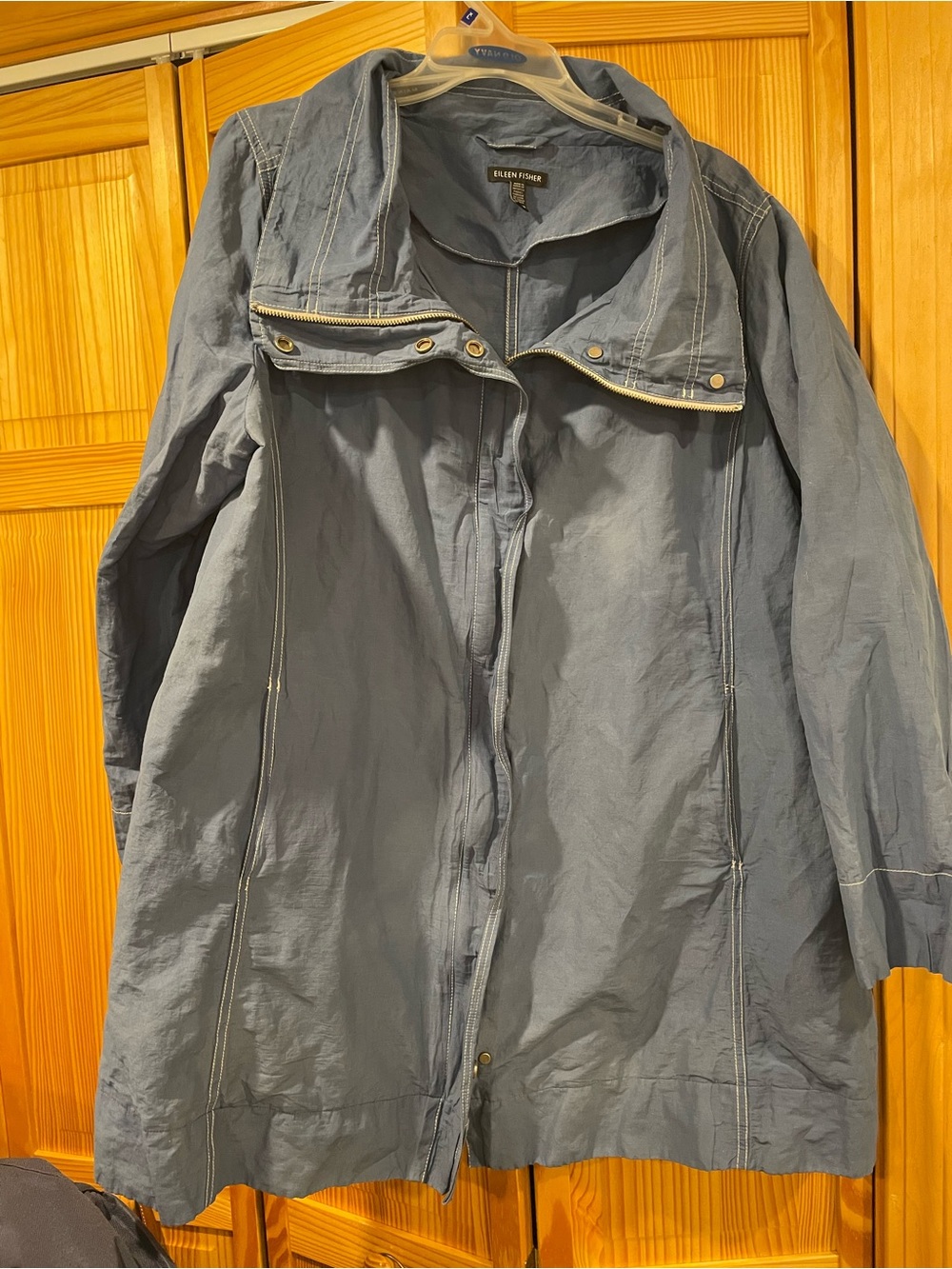 EUC Eileen Fisher  Blue Casual Zip-Front Jacket